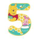 Winnie The Pooh Number 5 Edible Icing Image